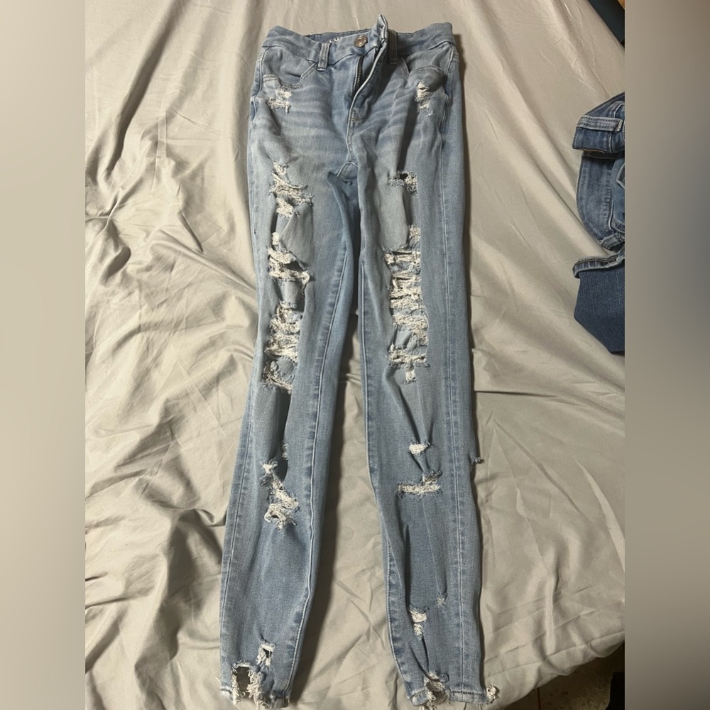 Distressed Light Blue Women's Jeans
